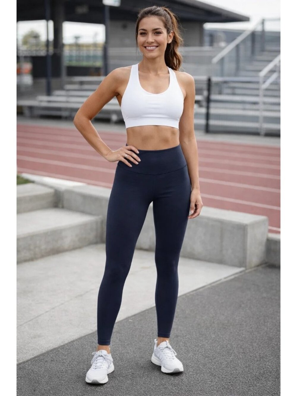 RSG size Medium High-Waisted 7/8-Length Charcoal Grey Leggings NEW